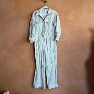 Boa Linen Blend Utility Jumpsuit Neutral Minimalist Capsule